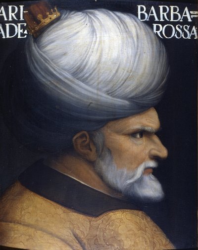 Portret van Khayr Al-Din Barbarossa, oprichter van het regentschap van Algiers door Unknown artist