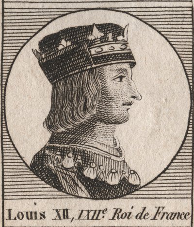 Portret van Koning Lodewijk XII (1462-1515) (gravure uit 