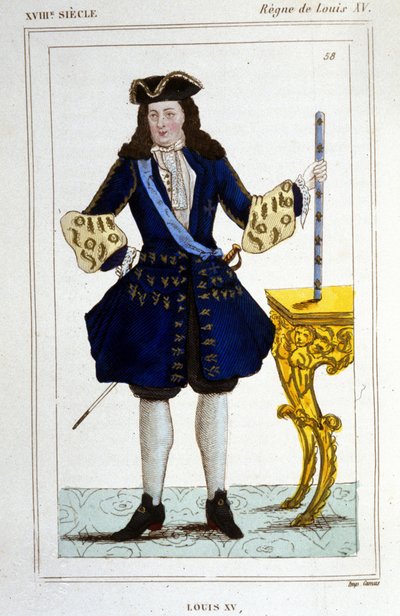 Portret van koning Lodewijk XV (1710-1774) door Unknown artist