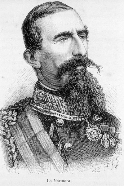 Portret van La Alfonso Ferrero, Ridder La Marmora, President van de Raad van het Koninkrijk Italië (1864-1866) door Unknown artist