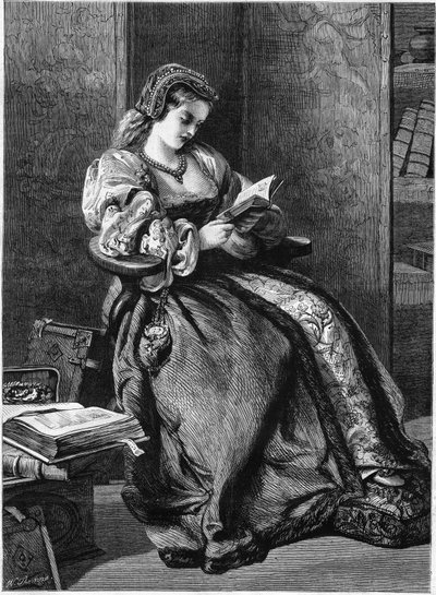 Portret van Lady Jeanne Grey (Jane Grey) door Unknown artist