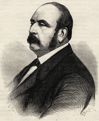 Portret van Ledru Rollin (Ledru-Rollin) (1807-1874), Franse politicus. Gravure uit de 19e eeuw door Unknown artist