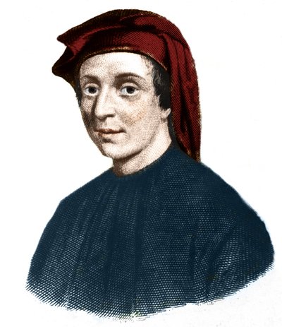 Portret van Leonardo Fibonacci (1170-1245). (Leonard van Pisa). Italiaanse wiskundige. door Unknown artist