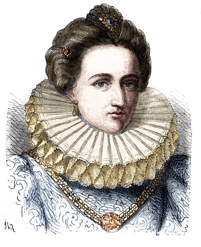 Portret van Leonora Dori (of Dosi) genaamd Galigai, maarschalk van Anker (1568-1617). Ze draagt een kraag - in 