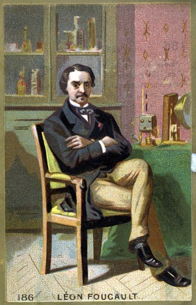 Portret van Léon Foucault (1819 - 1868) in zijn kantoor door Unknown artist