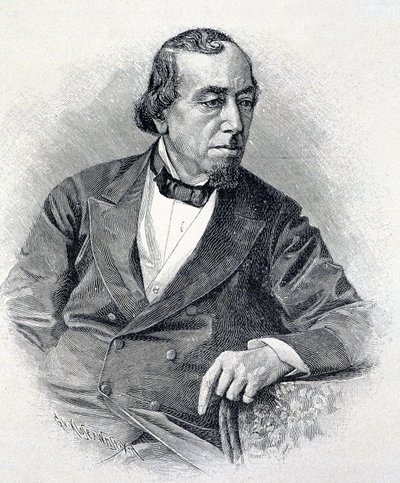 Portret van Lord Beaconsfield, Benjamin Disraeli door Unknown artist