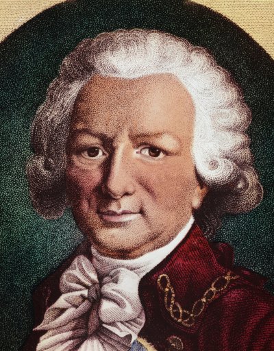 Portret van Louis Antoine, Graaf van Bougainville, Franse navigator (gravure) door Unknown artist