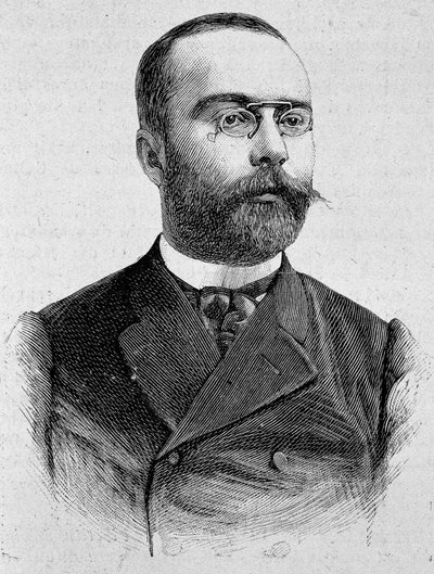 Portret van Louis Barthou (1862 - 1934). Gravure van het einde van de 19e eeuw in 