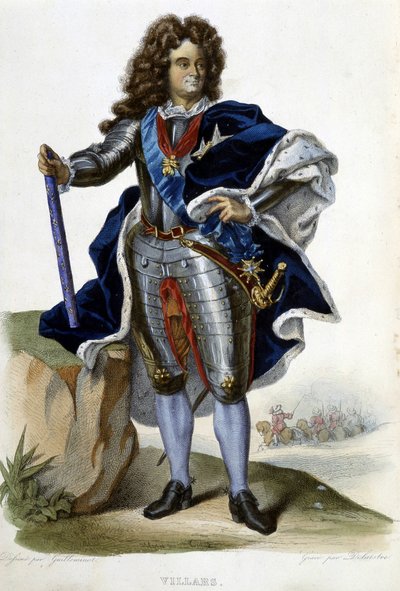 Portret van Louis Claude Hector Hertog van Villars, maarschalk van Frankrijk (1653-1734) - in 