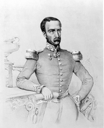 Portret van Louis Eugène Cavaignac (1802 - 1857), Franse generaal en politicus. Gravure ca. 1848 door Unknown artist