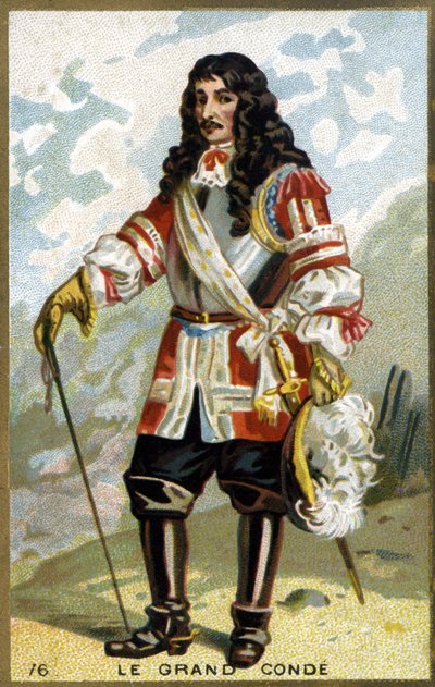 Portret van Lodewijk II van Bourbon, 4e Prins van Condé, bekend als de Grote Condé (1621-1686). Chromolithografie 19e eeuw. door Unknown artist