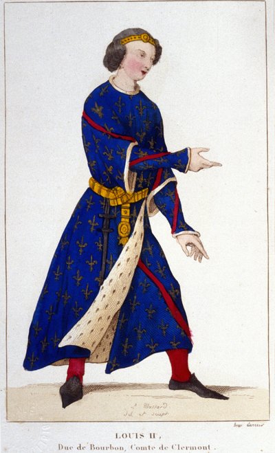 Portret van Lodewijk II de Stamelaar of de Luie (846 - 879). door Unknown artist