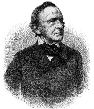 Portret van Lodewijk I (1786-1868) koning van Beieren van 1825 tot 1848. Gravure in 