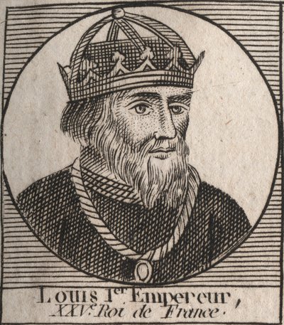 Portret van Lodewijk I de Vrome door Unknown artist