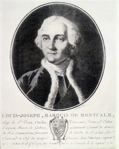 Portret van Louis Joseph, Markies de Montcalm (1712-1759), Franse militair door Unknown artist