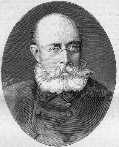 Portret van Louis Leon Cesar Faidherbe (Generaal Faidherbe) (1818-1889), Franse soldaat en politicus. Gravure in 