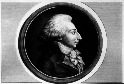 Portret van Louis Michel Lepeletier, Marquis van Saint-Fargeau (Saint Fargeau), afgevaardigde van de Conventie (1760-1793). Gravure in 