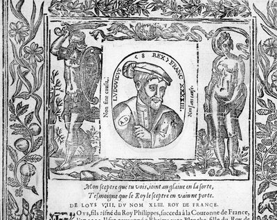 Portret van Lodewijk VIII De Leeuwenkoning van Frankrijk van 1223 tot 1226 door Unknown artist