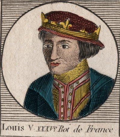 Portret van Lodewijk V de Luie (967-987), Koning van Frankrijk door Unknown artist