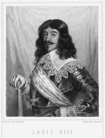 Portret van Lodewijk XIII (1601 - 1643), Koning van Frankrijk - in 