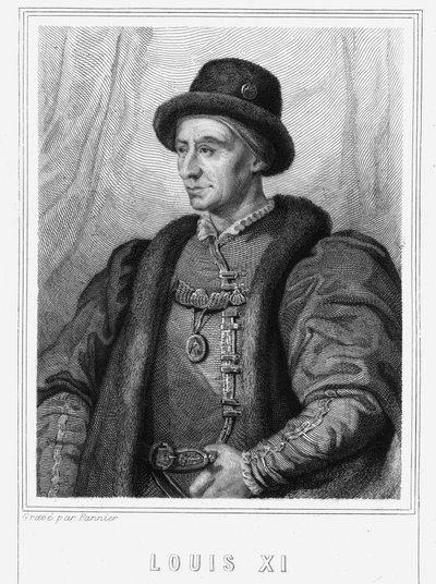 Portret van Lodewijk XI (1423 - 1483), Koning van Frankrijk - in 