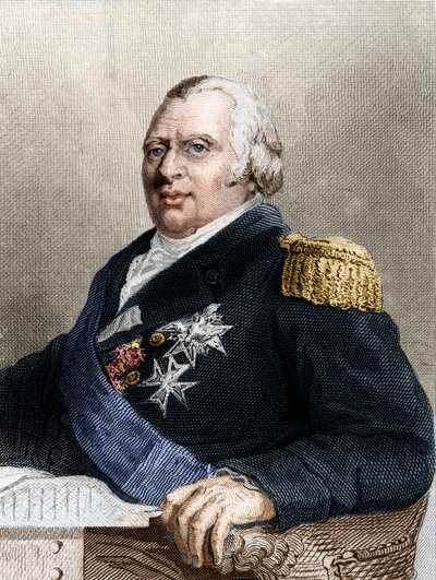 Portret van Lodewijk XVIII (1755 - 1824), Koning van Frankrijk door Unknown artist