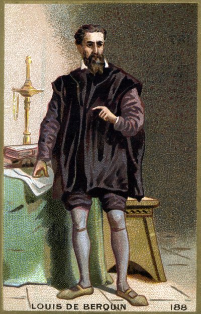Portret van Louis de Berquin (1485 - 1529), ridder en humanist door Unknown artist