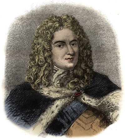 Portret van Louis de Rouvroy, hertog van Saint-Simon - Franse soldaat, diplomaat en bekende dagboekschrijver - Portret van Louis de Rouvroy, hertog van Saint-Simon (1675-1755) memorialist door Unknown artist