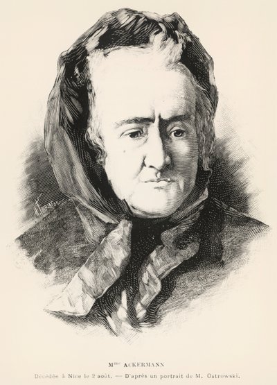 Portret van Louise-Victorine Ackermann door Unknown artist