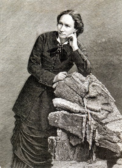 Portret van Louise Michel (1830 - 1905) tijdens haar deportatie naar Nouméa, Nieuw-Caledonië. 1873-1880. Gravure door Unknown artist