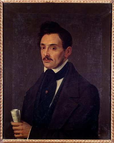 Portret van Luigi Ghirelli, bassist door Unknown artist
