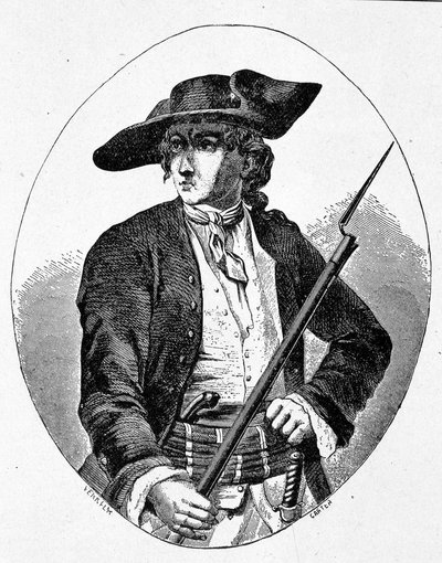 Portret van Mandrin - gravure door Unknown artist