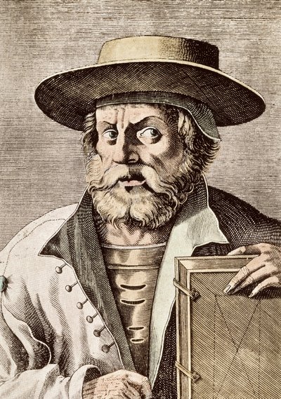 Portret van Manuel (of Emmanuel) Chrysoloras (circa 1355-1415), Griekse wetenschapper van de 14e eeuw. Gravure uit 1682. door Unknown artist