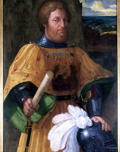 Portret van Marcoantonio Colonna, generaal die deelnam aan de Slag bij Lepanto in 1571. Schilderij uit de tijd. Accademia Naval van Livorno door Unknown artist