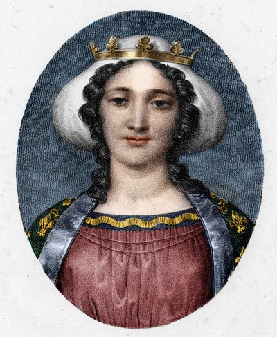 Portret van Margaretha van Provence (1221 - 1295), koningin van Frankrijk. door Unknown artist
