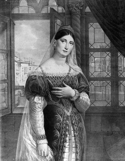 Portret van Maria Garcia, genaamd de Malibran (1808-1836), zangeres in de rol van Desdemona voor 