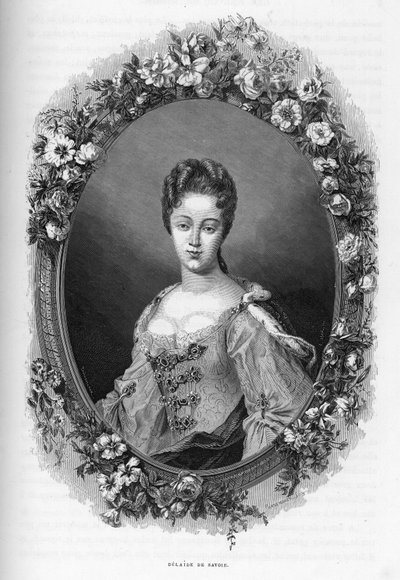 Portret van Marie Adelaide de Savoie (1685-1712) (gravure uit 1862 in 