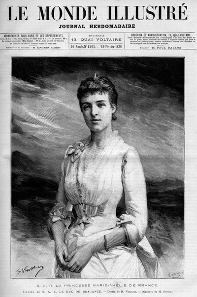 Portret van Marie Amelie d