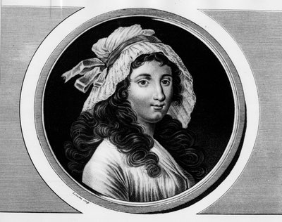 Portret van Marie Anne Charlotte Corday (1768-1793). Gravure in 