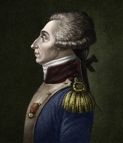 Portret van Marie Joseph Gilbert Motie Motier, Marquis de Lafayette (1757-1834), Franse aristocraat en militair door Unknown artist
