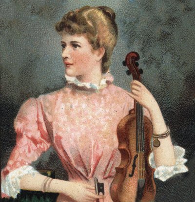 Portret van Marie Soldat (1863-1955), violiste. door Unknown artist