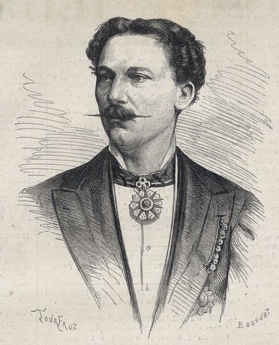Portret van Marius Cazeneuve (1839-1913) Franse goochelaar. door Unknown artist