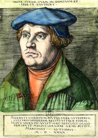 Portret van Maarten Luther, Duitse religieuze hervormer door Unknown artist
