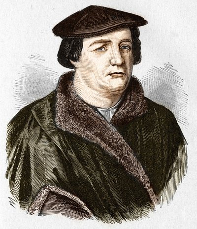 Portret van Maarten Luther, Duitse protestantse theoloog en hervormer door Unknown artist