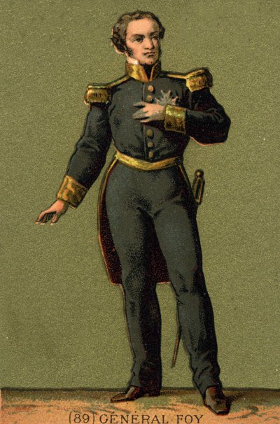 Portret van Maximilien Sébastien Foy. Franse generaal en politicus (1775 tot 1825) door Unknown artist