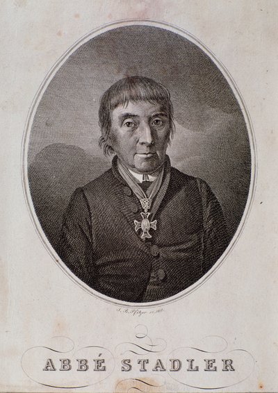 Portret van Maximilian Stadler (gravure) door Unknown artist
