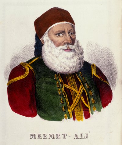 Portret van Mehemet Ali (1769-1849), vicekoning van Egypte in 1803 door Unknown artist