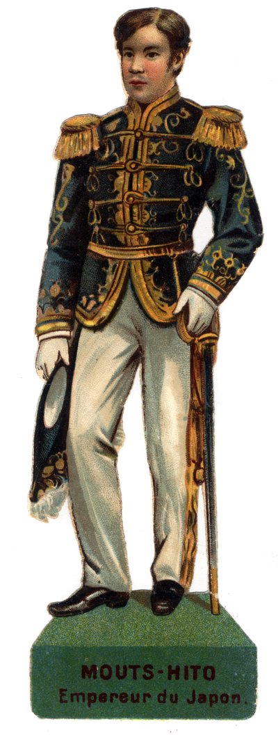 Portret van Meiji Tenno genaamd Mutsuhito (Mouts Hito of Sheets-Hito) door Unknown artist