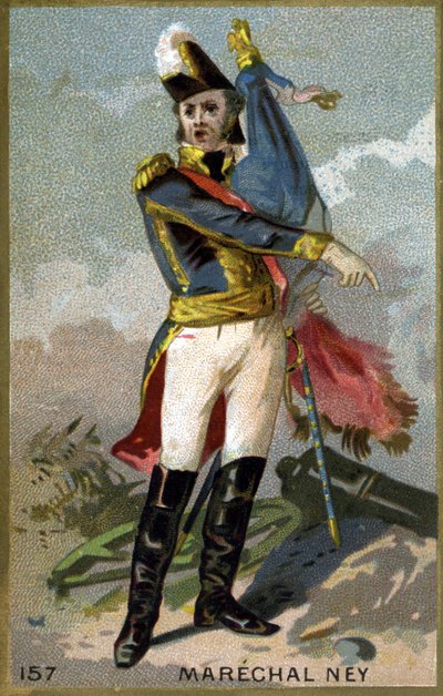 Portret van Michel Ney, Hertog van Elchingen, Prins van de Moskova (1769 - 1815), Maarschalk van Frankrijk. Chromolithografie van de 19e eeuw door Unknown artist
