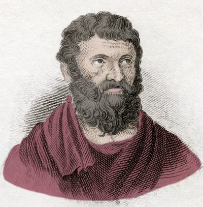 Portret van Miltiades de Jongere, Atheense strateeg en tiran van Chersonese van Thracië. Gravure uit de 19e eeuw. door Unknown artist